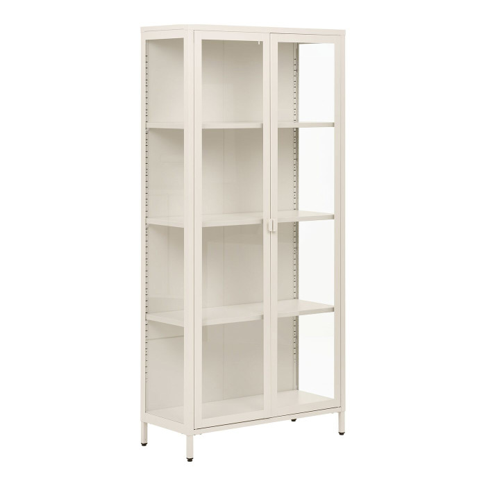 Vitriinkapp BRISBANE — värv: loodusvalge; 35 × 80 × 175 cm