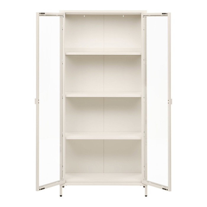 Vitriinkapp BRISBANE — värv: loodusvalge; 35 × 80 × 175 cm