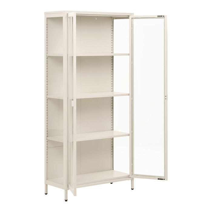 Vitriinkapp BRISBANE — värv: loodusvalge; 35 × 80 × 175 cm