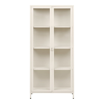 Vitriinkapp BRISBANE — värv: loodusvalge; 35 × 80 × 175 cm