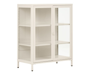 Vitriinkapp BRISBANE — värv: loodusvalge; 40 × 80 × 101 cm