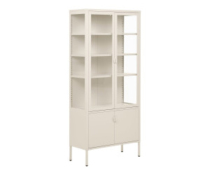 Vitriinkapp BRISBANE — värv: loodusvalge; 35 × 80 × 180 cm