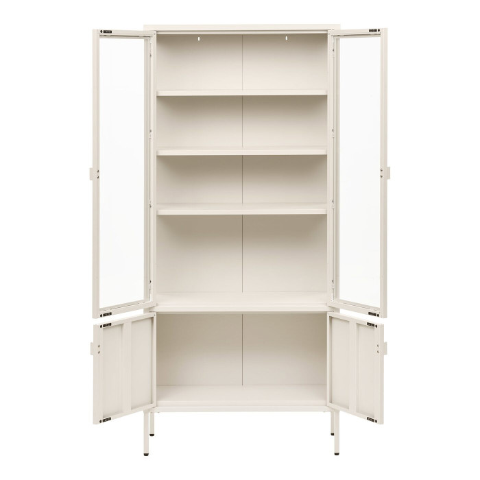 Vitriinkapp BRISBANE — värv: loodusvalge; 35 × 80 × 180 cm