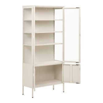Vitriinkapp BRISBANE — värv: loodusvalge; 35 × 80 × 180 cm