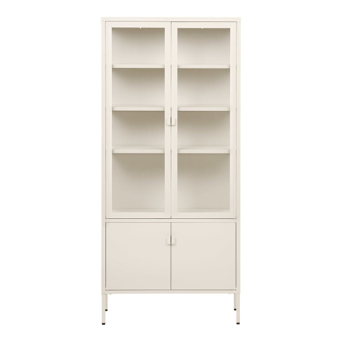 Vitriinkapp BRISBANE — värv: loodusvalge; 35 × 80 × 180 cm
