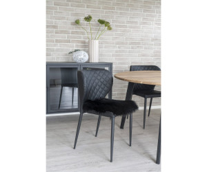 Kunstlambanahast istmekate — värv: must; 40 × 40 × 6,5 cm Kunstlambanahast istmekate — värv: must; 40 × 40 × 6,5 cm