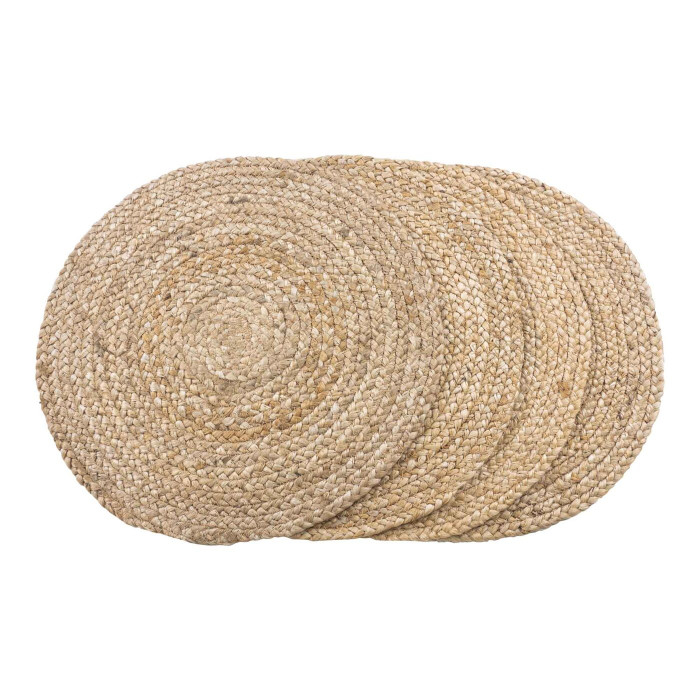 Lauamatt BOMBAY (4-osaline komplekt) — värv: looduslik toon; 38 × 38 × 0,5 cm Lauamatt BOMBAY (4-osaline komplekt) — värv: looduslik toon; 38 × 38 × 0,5 cm
