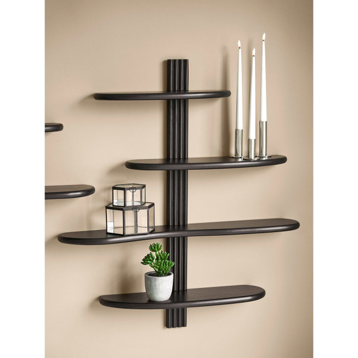 Seinariiul ALIANO — värv: must; 17,5 × 80 × 88 cm Seinariiul ALIANO — värv: must; 17,5 × 80 × 88 cm