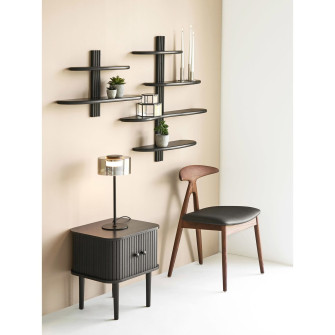 Seinariiul ALIANO — värv: must; 17,5 × 80 × 88 cm Seinariiul ALIANO — värv: must; 17,5 × 80 × 88 cm