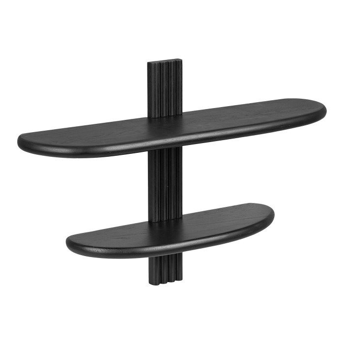 Seinariiul ALIANO — värv: must; 17,5 × 65 × 42,5 cm Seinariiul ALIANO — värv: must; 17,5 × 65 × 42,5 cm
