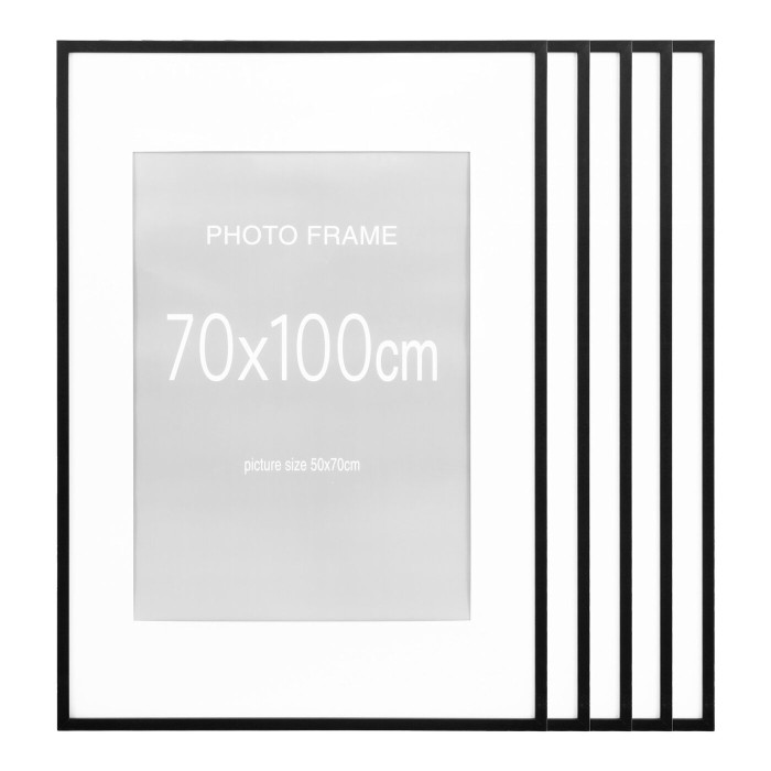 Attēla rāmis MARBELLA (5 gab. komplekts) — krāsa: melna; 100 × 70 × 1,8 cm Attēla rāmis MARBELLA (5 gab. komplekts) — krāsa: melna; 100 × 70 × 1,8 cm