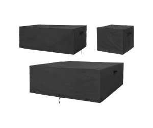 Aiamööbli kate 7701070 (3-osaline komplekt) — värv: must