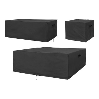 Aiamööbli kate 7701070 (3-osaline komplekt) — värv: must Aiamööbli kate 7701070 (3-osaline komplekt) — värv: must