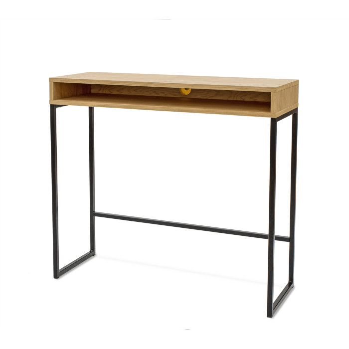 Kõrge kirjutuslaud Frame High — tamme toon / must
